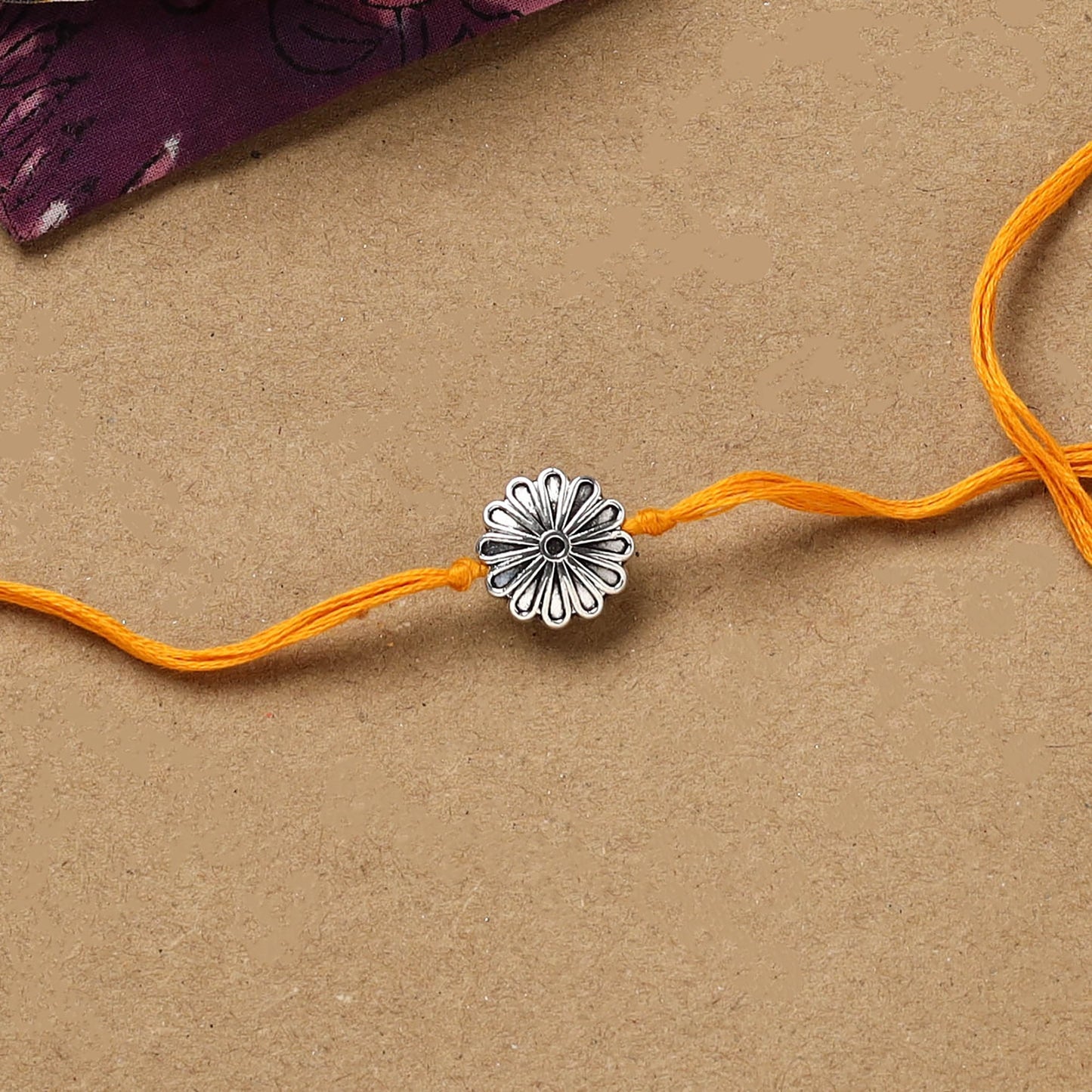 Handmade german silver rakhi 03 - handcrafted