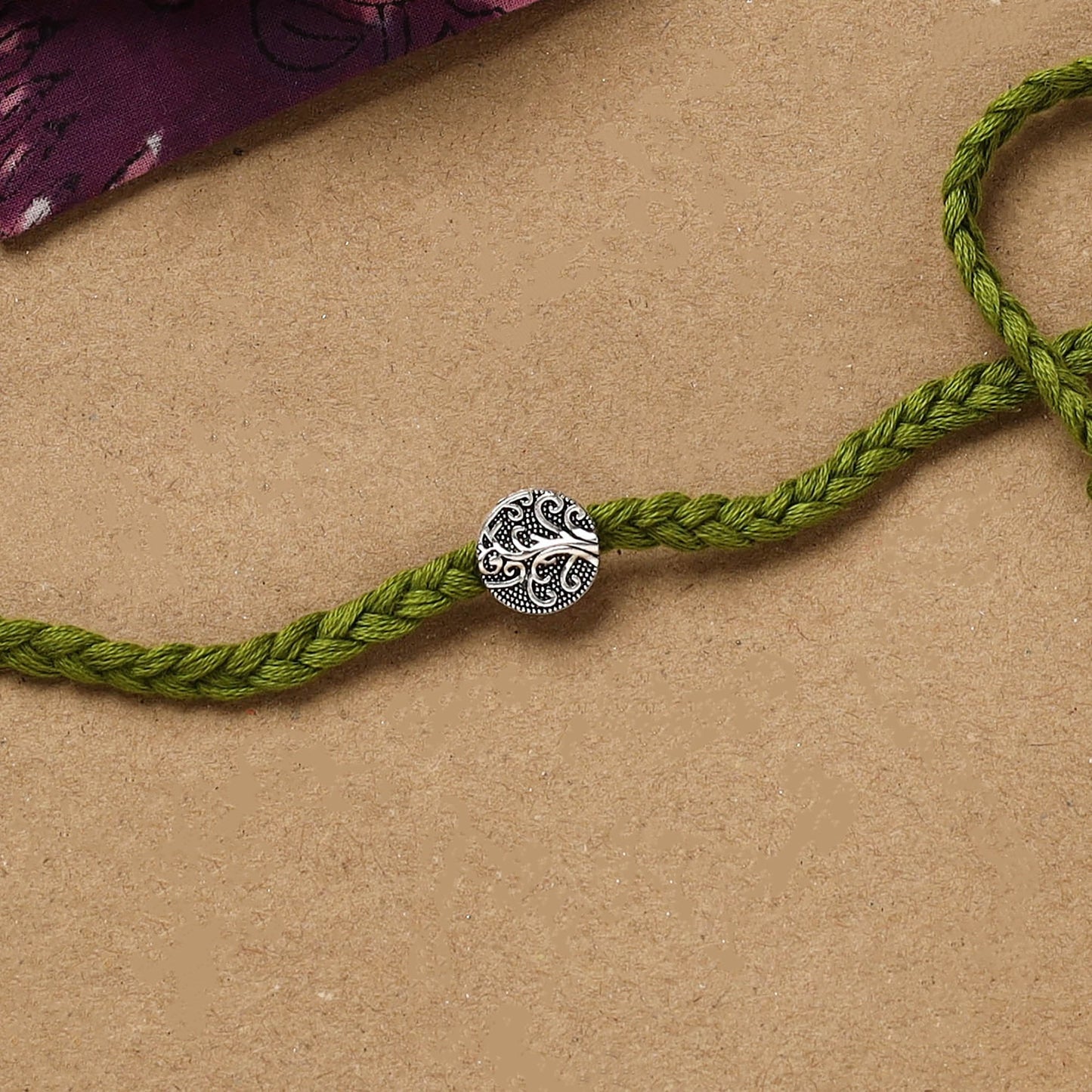 Handmade german silver rakhi 04 - handcrafted