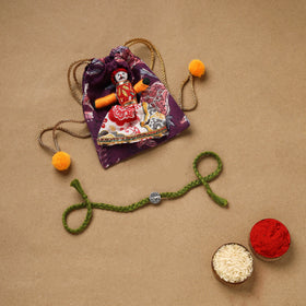 Handmade german silver rakhi 04 - handcrafted