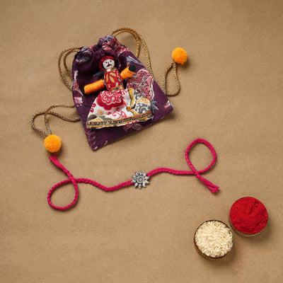 Handmade german silver rakhi 06 - handcrafted