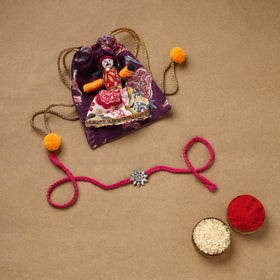 Handmade german silver rakhi 06 - handcrafted