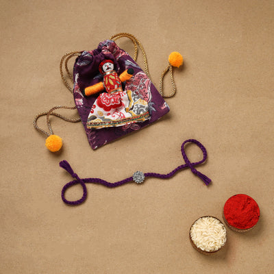 Handmade german silver rakhi 07 - handcrafted