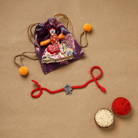 Handmade german silver rakhi 08 - handcrafted