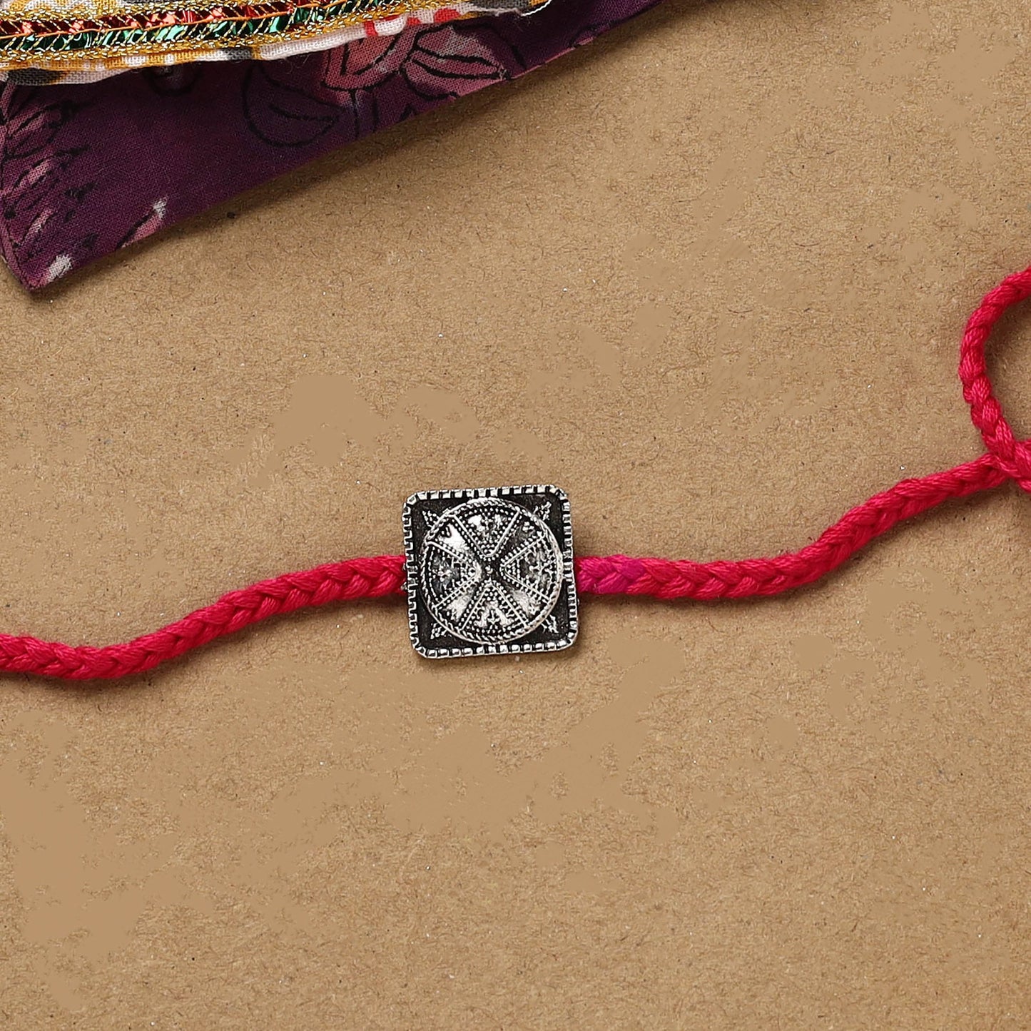 Handmade german silver rakhi 09 - handcrafted