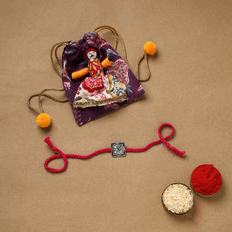 Handmade german silver rakhi 09 - handcrafted
