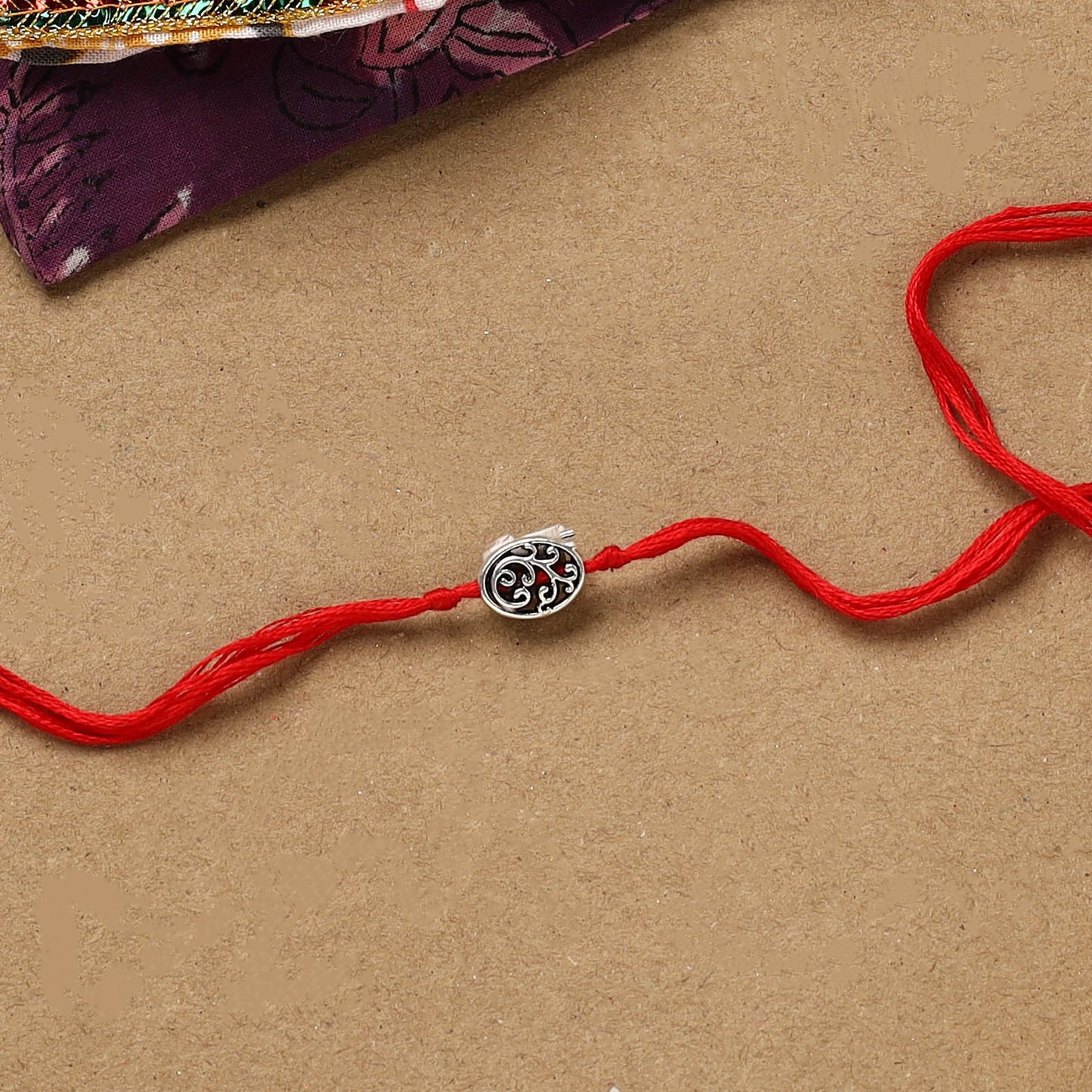 Handmade german silver rakhi 10 - handcrafted