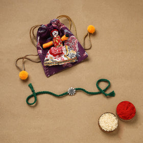 Handmade german silver rakhi 11 - handcrafted