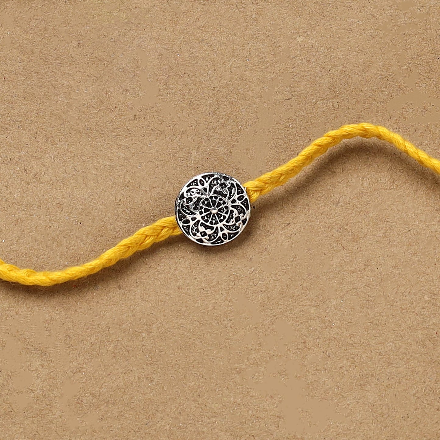 Handmade german silver rakhi 14 - handcrafted