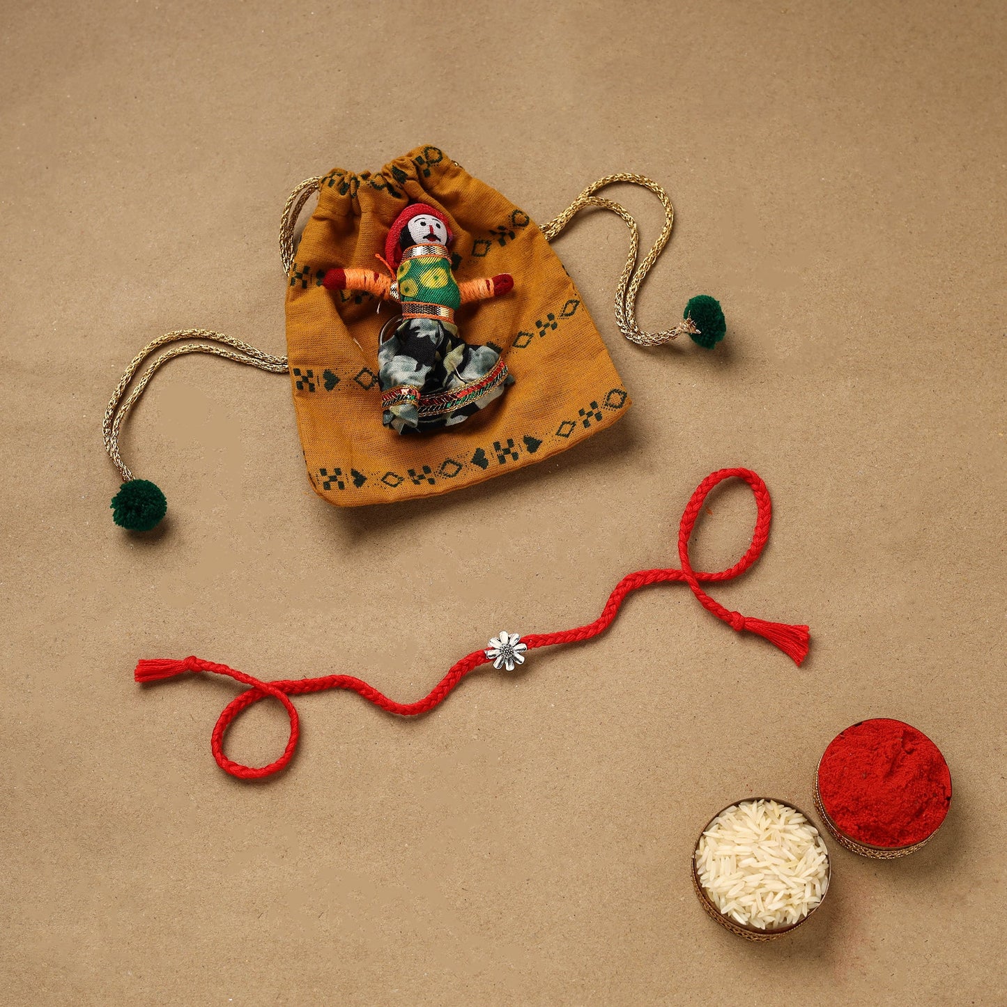 Handmade german silver rakhi 16 - handcrafted