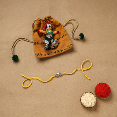 Handmade german silver rakhi 17 - handcrafted