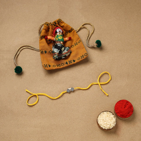 Handmade german silver rakhi 17 - handcrafted