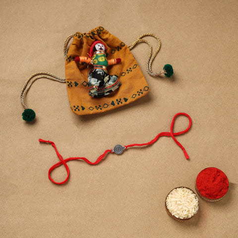 Handmade german silver rakhi 18 - handcrafted