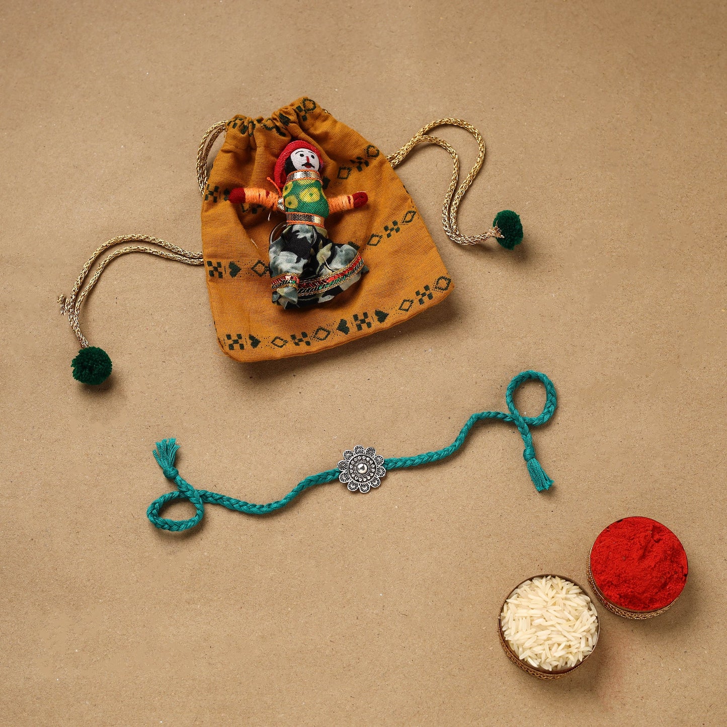 Handmade german silver rakhi 20 - handcrafted