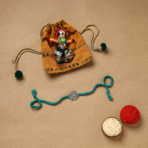 Handmade german silver rakhi 20 - handcrafted