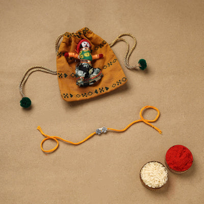Handmade german silver rakhi 21 - handcrafted