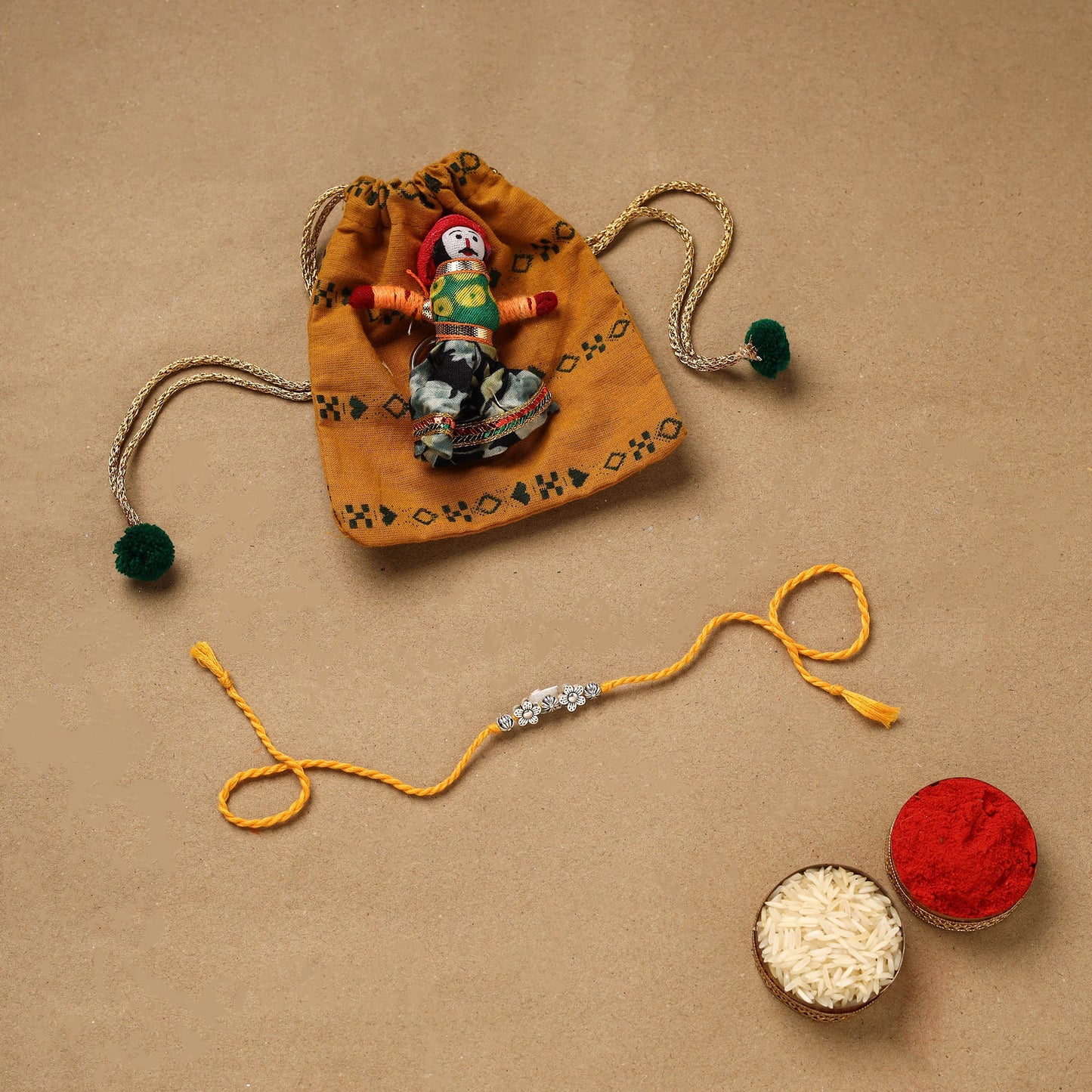 Handmade german silver rakhi 22 - handcrafted