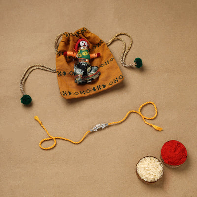 Handmade german silver rakhi 22 - handcrafted