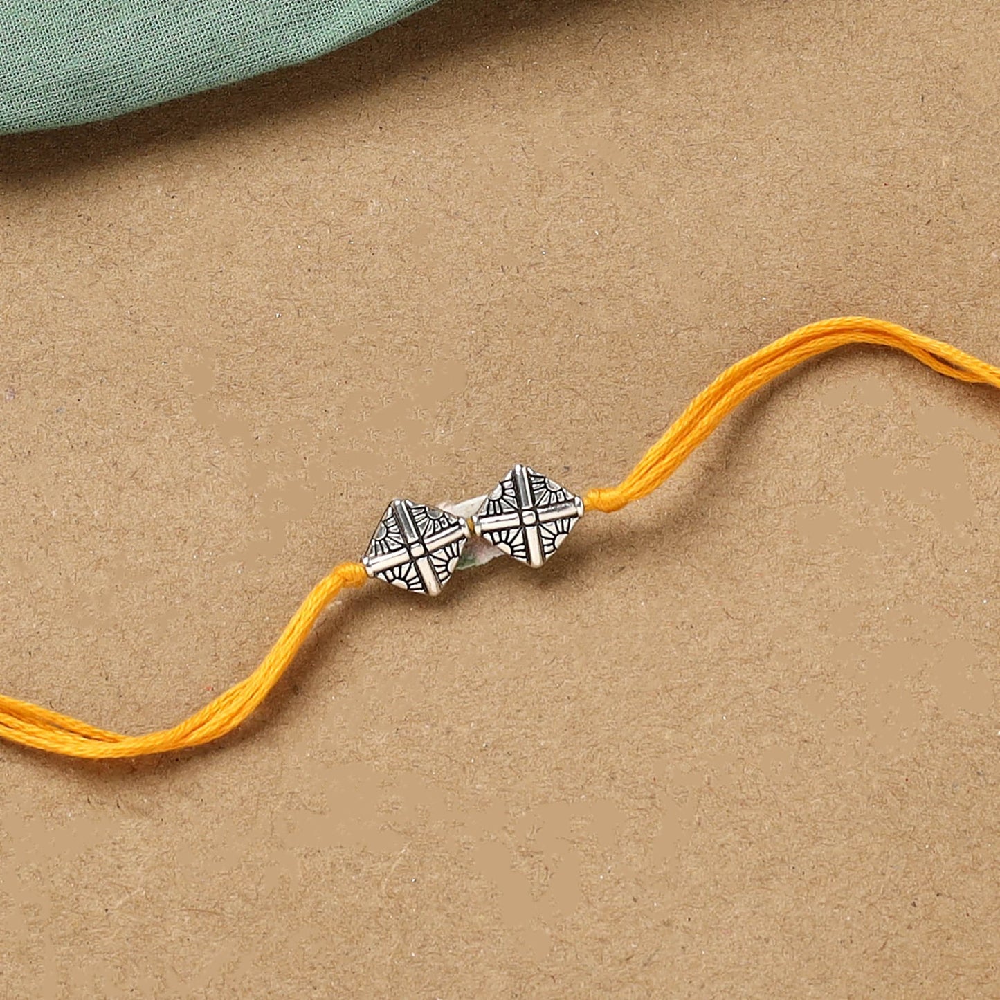 Handmade german silver rakhi 26 - handcrafted
