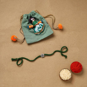 Handmade german silver rakhi 27 - handcrafted