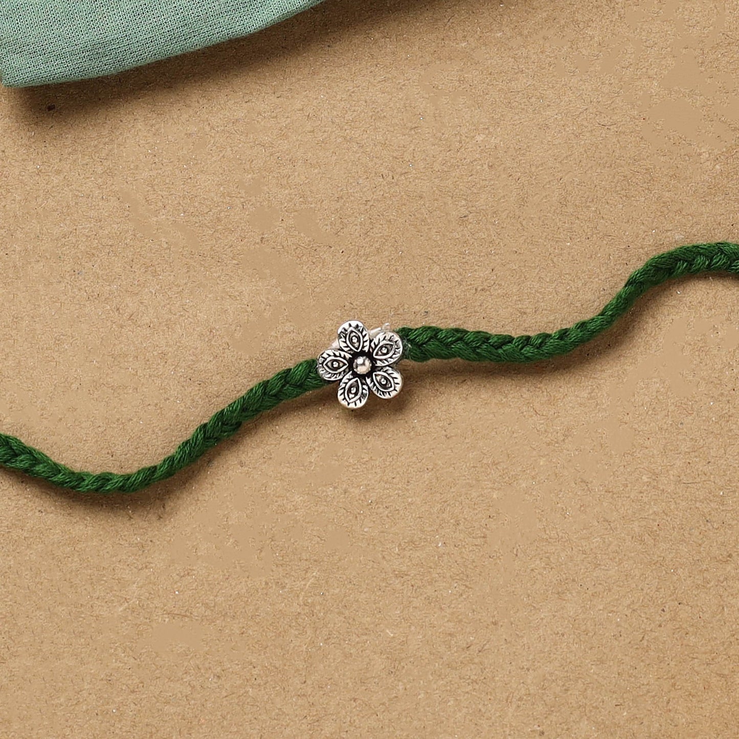 Handmade german silver rakhi 27 - handcrafted