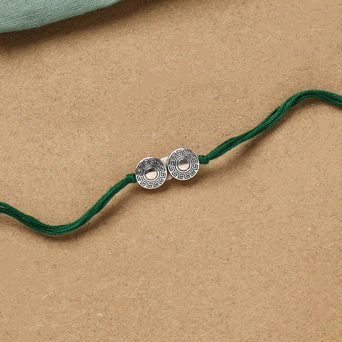 Handmade german silver rakhi 28 - handcrafted