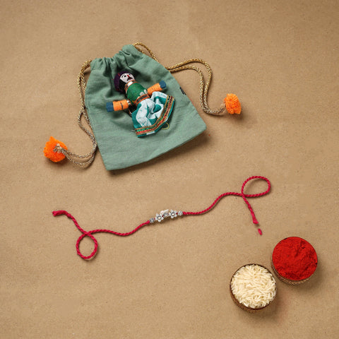 Handmade german silver rakhi 29 - handcrafted