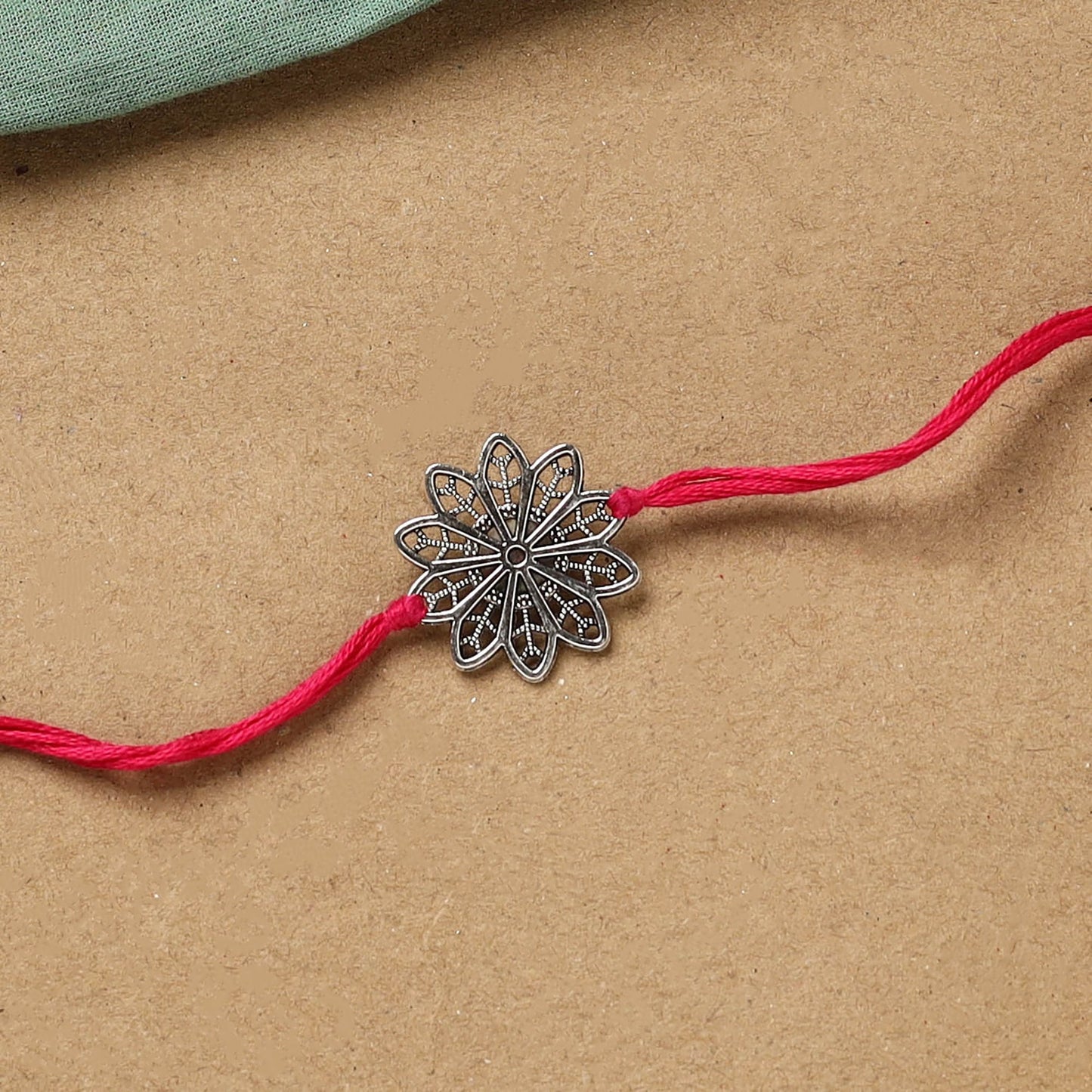 Handmade german silver rakhi 30 - handcrafted