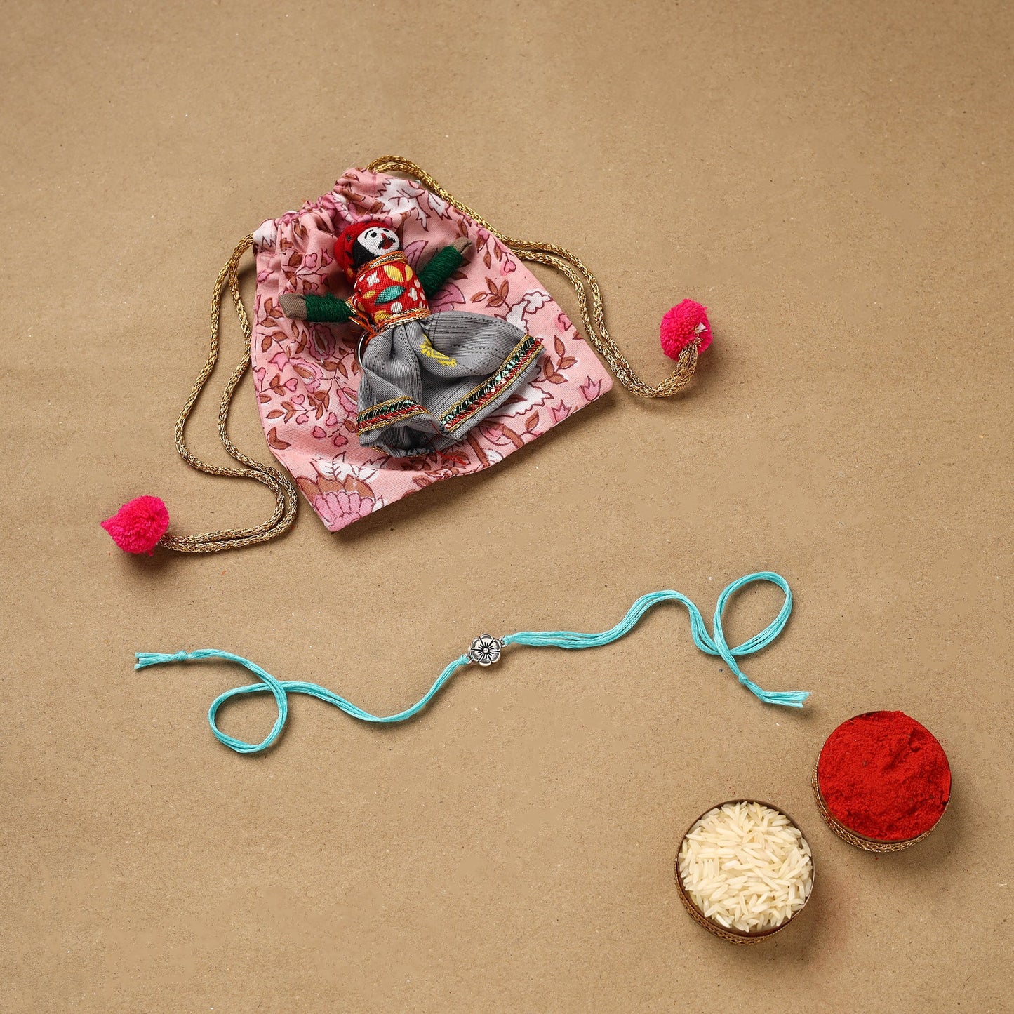 Handmade german silver rakhi 33 - handcrafted