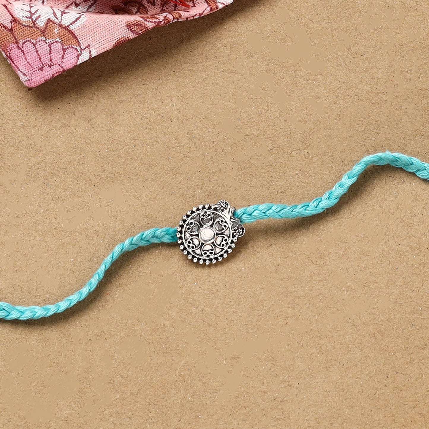 Handmade german silver rakhi 34 - handcrafted