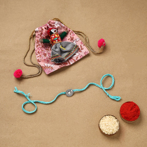 Handmade german silver rakhi 34 - handcrafted