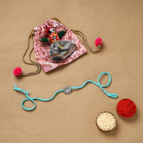 Handmade german silver rakhi 34 - handcrafted