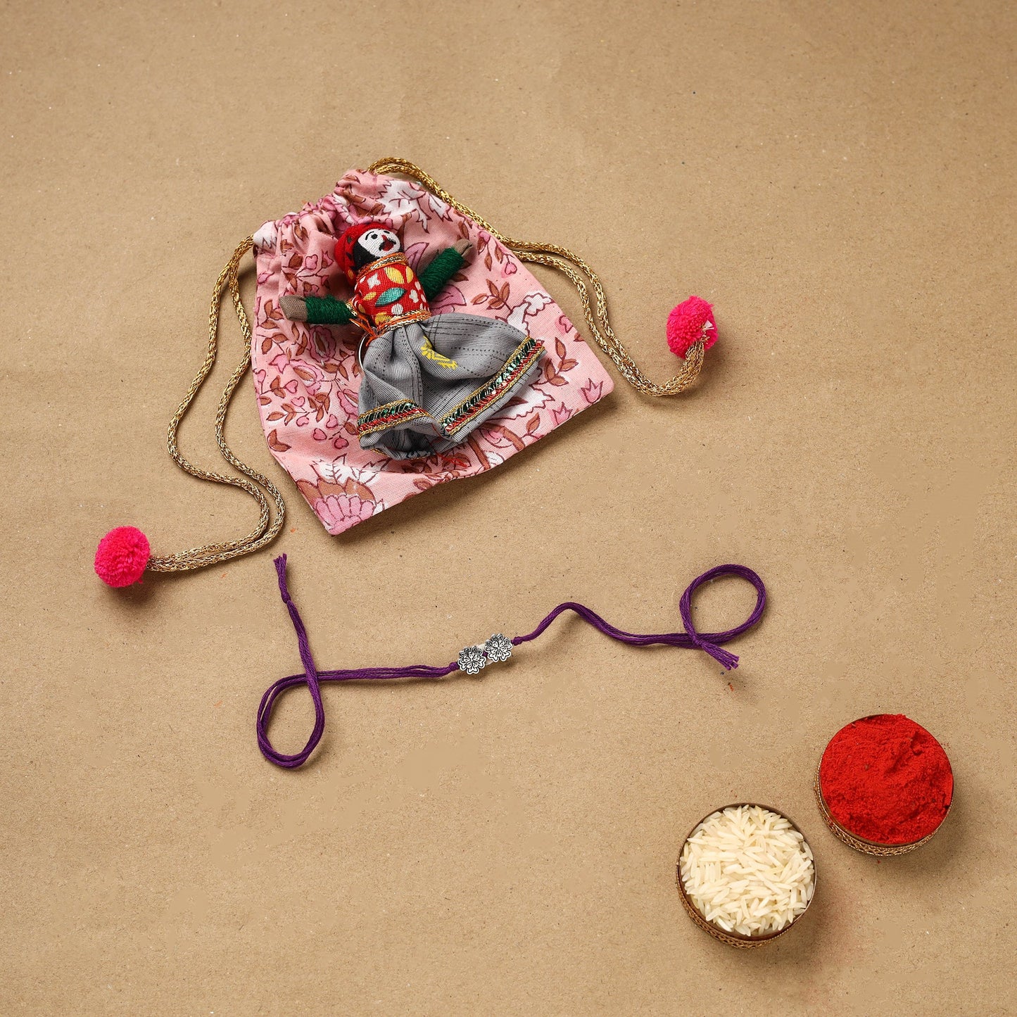 Handmade german silver rakhi 37 - handcrafted