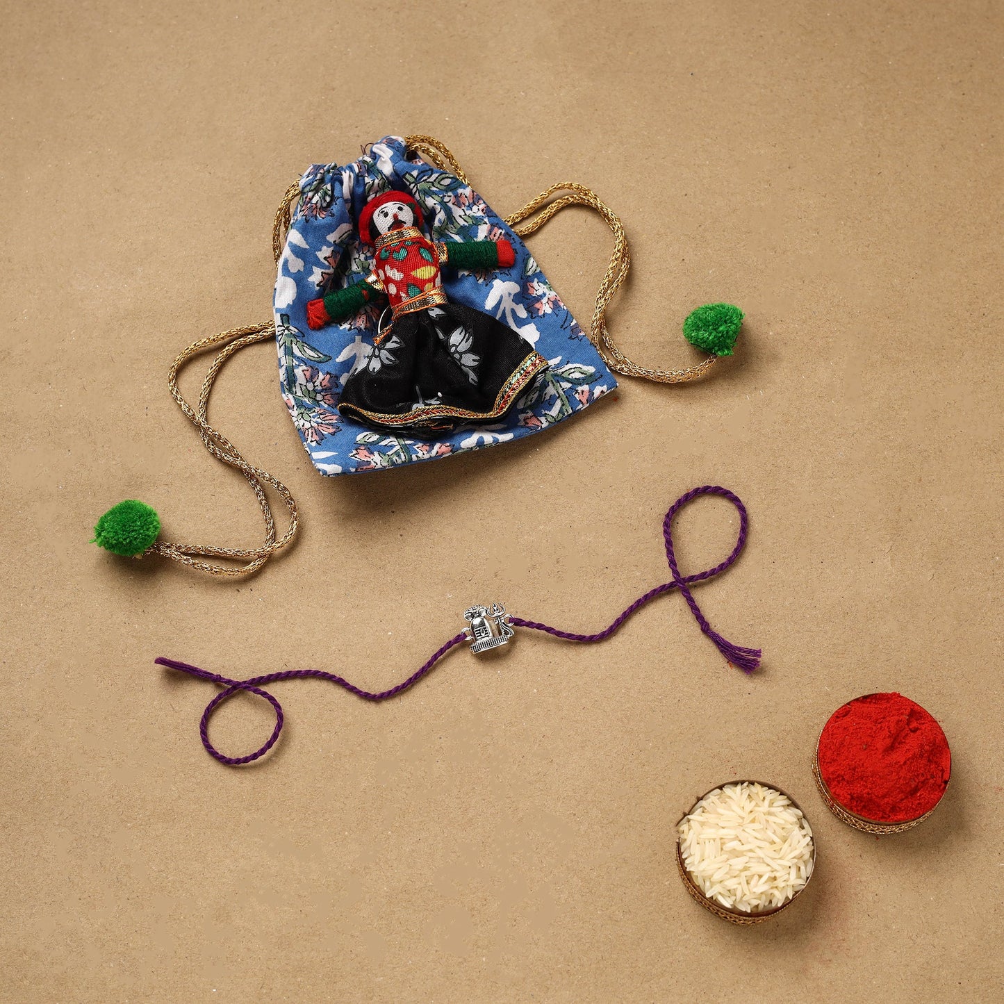 Handmade german silver rakhi 59 - handcrafted