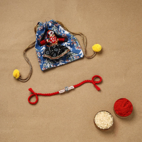 Handmade german silver rakhi 61 - handcrafted