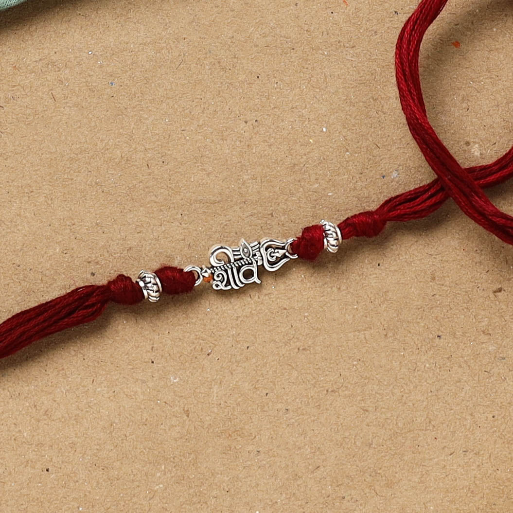 Handmade german silver rakhi 70 - handcrafted