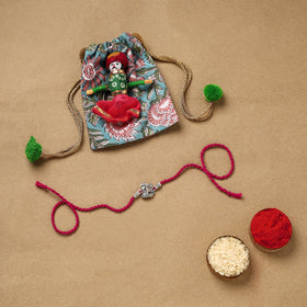 Handmade german silver rakhi 75 - handcrafted