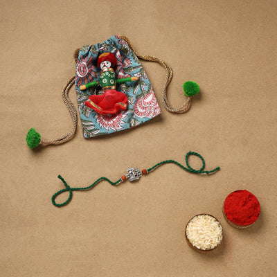 Handmade german silver rakhi 77 - handcrafted