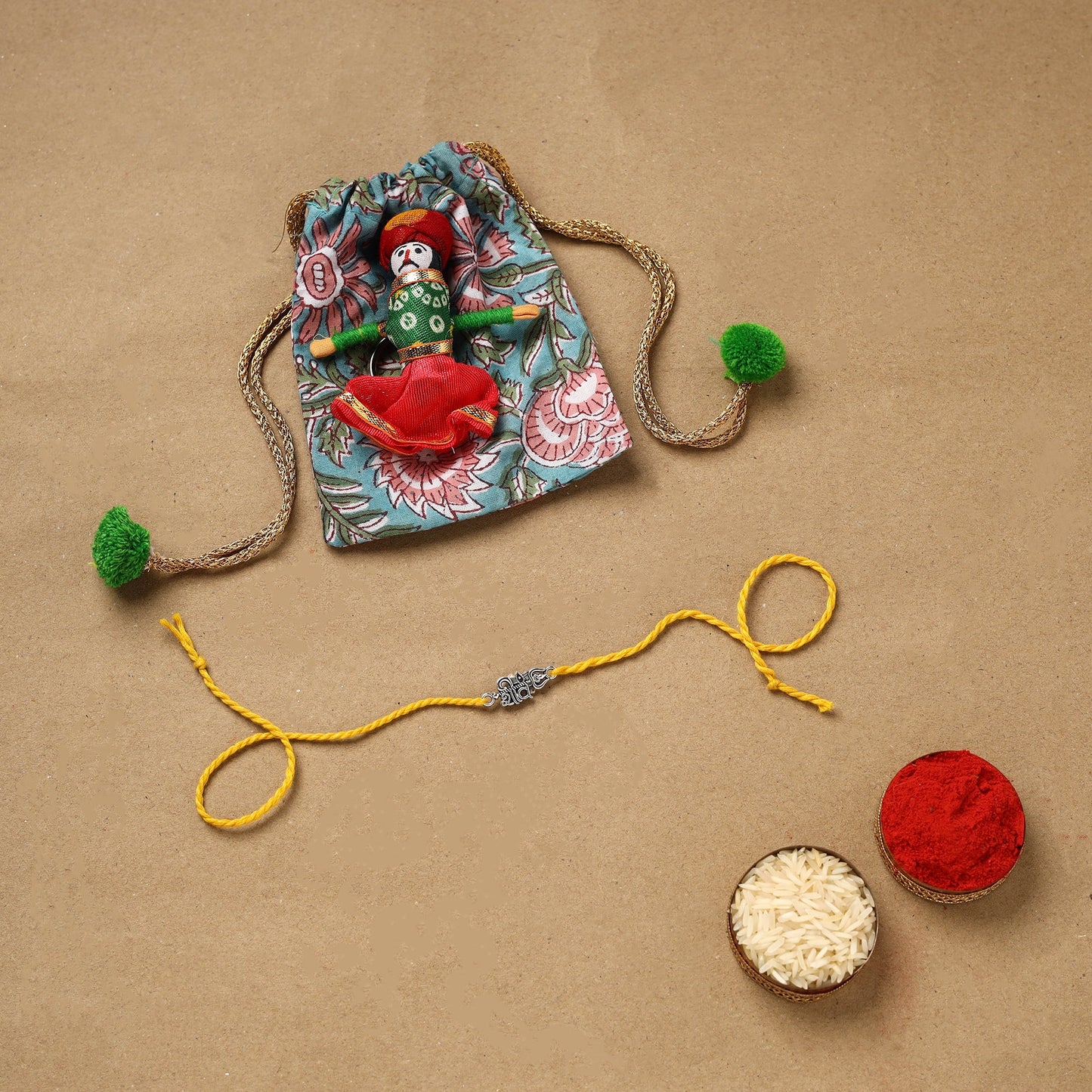 Handmade german silver rakhi 81 - handcrafted