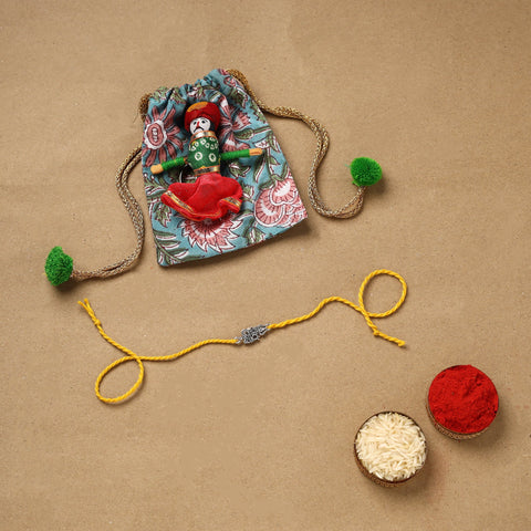 Handmade german silver rakhi 81 - handcrafted