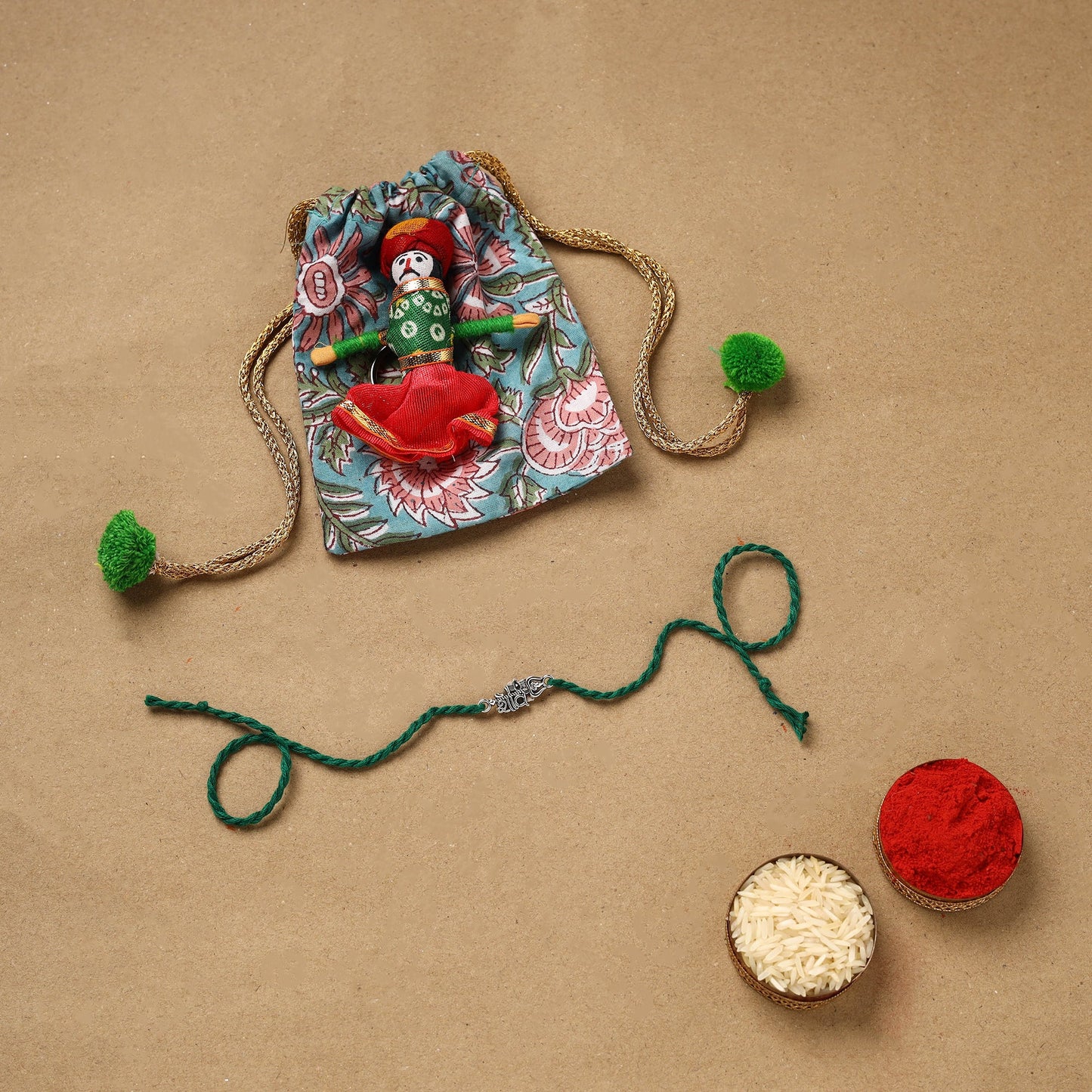 Handmade german silver rakhi 84 - handcrafted
