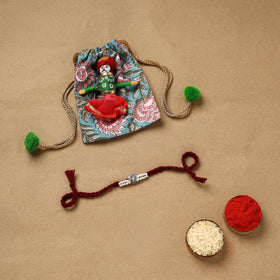 Handmade german silver rakhi 85 - handcrafted