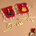  Handmade German Silver Rakhi & Lumba Set