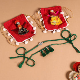 Handmade German Silver Rakhi & Lumba Set