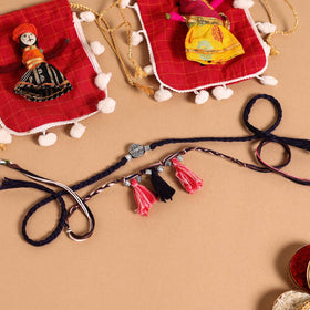  Handmade German Silver Rakhi & Lumba Set