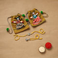 Handmade german silver beads rakhi & lumba set 200