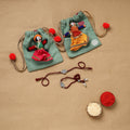 Handmade german silver beads rakhi & lumba set 214
