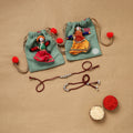 Handmade german silver beads rakhi & lumba set 217