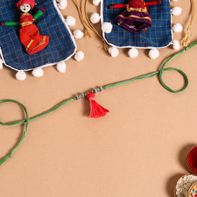  Handmade German Silver Rakhi & Lumba Set