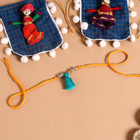  Handmade German Silver Rakhi & Lumba Set