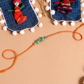  Handmade German Silver Rakhi & Lumba Set